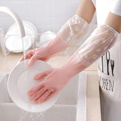 Thermal Dishwashing Gloves Waterproof Protective Non-slip Random