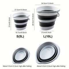 5L 10L Collapsible Bucket Portable Water Bucket Camping Fishing Travel Bucket