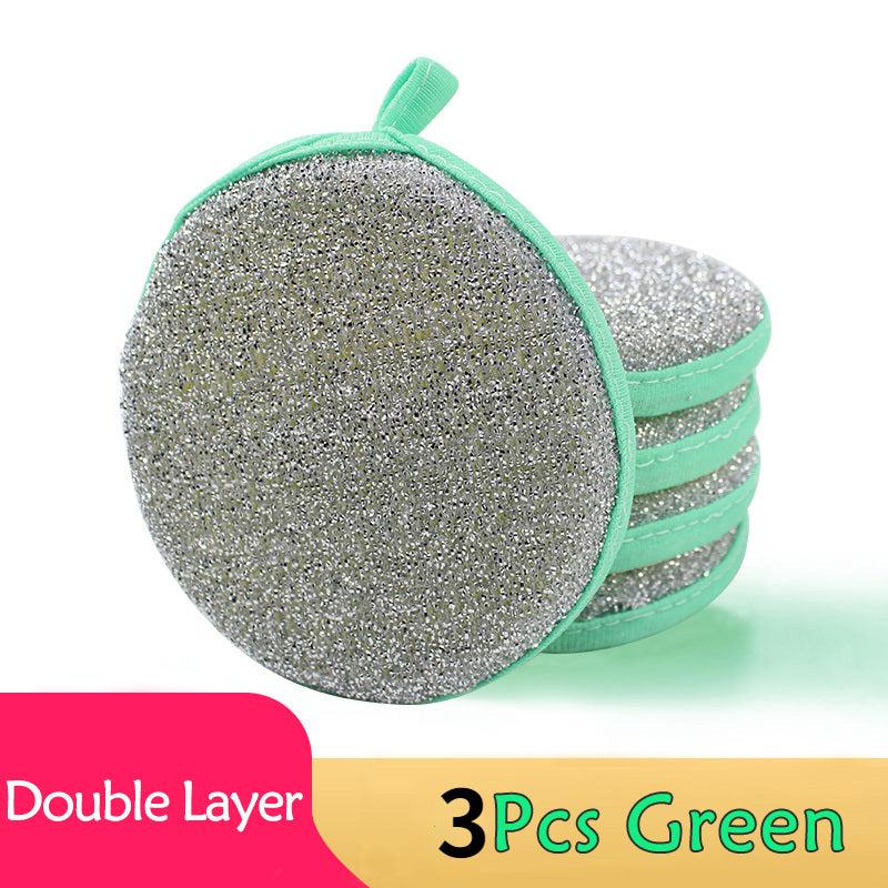 5pcs Double Side Dishwashing Sponge Household Cleaning Tools