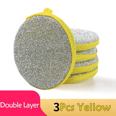 5pcs Double Side Dishwashing Sponge Household Cleaning Tools