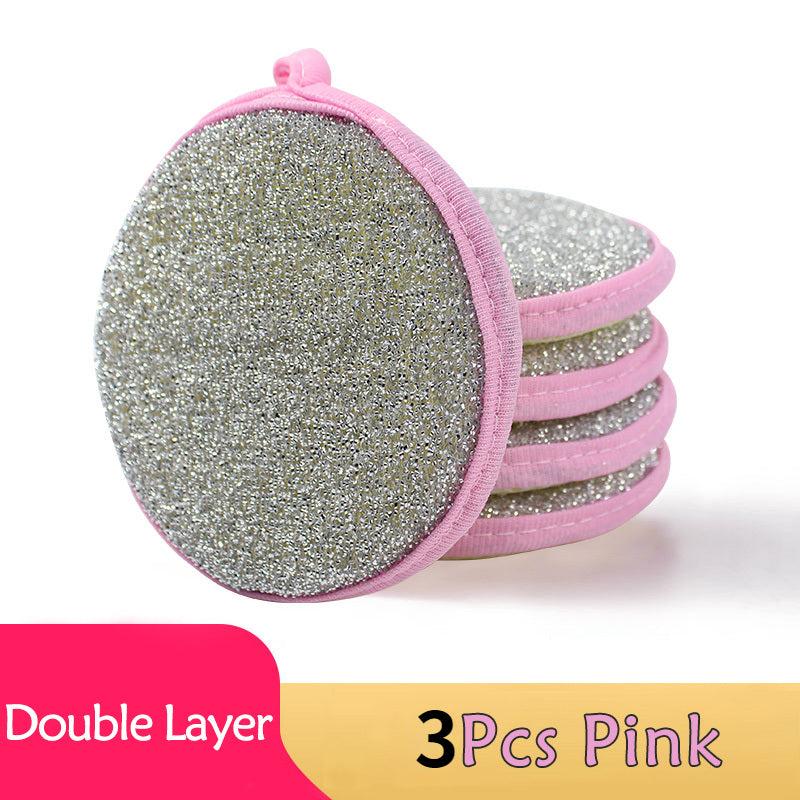 5pcs Double Side Dishwashing Sponge Household Cleaning Tools