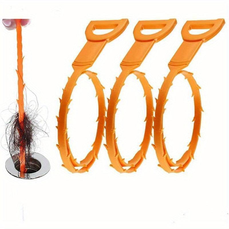 3pcs Drain Clog Cleaner Tool Household Pipeline Dredging Hook