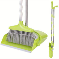 Stainless Steel Broom and Dustpan Set for Household Cleaning