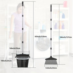 Stainless Steel Broom and Dustpan Set for Household Cleaning