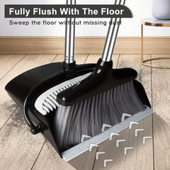 Stainless Steel Broom and Dustpan Set for Household Cleaning