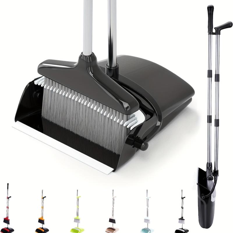 Stainless Steel Broom and Dustpan Set for Household Cleaning