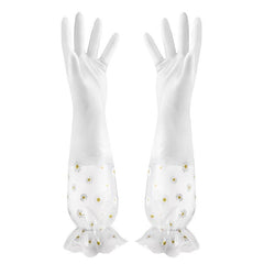 1 Pair Household Gloves Dishwashing Kitchen Laundry Long Waterproof Gloves