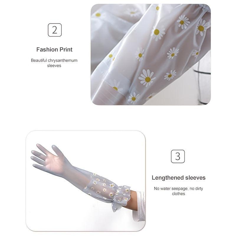 1 Pair Household Gloves Dishwashing Kitchen Laundry Long Waterproof Gloves