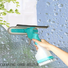 Multifunctional Cleaning Brush with Watering Can Scraper & Wiping Head