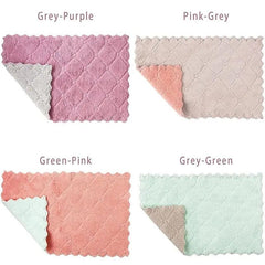 Coral Velvet Dishcloth Absorbent Lazy Dishcloth Table Cleaning