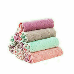 Coral Velvet Dishcloth Absorbent Lazy Dishcloth Table Cleaning