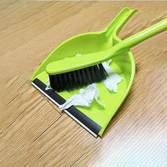 Mini Broom and Dustpan Set Portable Cleaning Tool Home Camping Green Orange