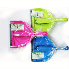 Mini Broom and Dustpan Set Portable Cleaning Tool Home Camping Green Orange