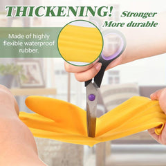 Latex Rubber Waterproof Gloves 3 Pairs for Cleaning Gardening Dishwashing