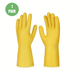Latex Rubber Waterproof Gloves 3 Pairs for Cleaning Gardening Dishwashing