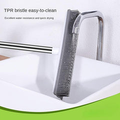 2-in-1 Pet Hair Removal Brush with Squeegee for Carpet Hardwood Tile