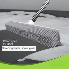 2-in-1 Pet Hair Removal Brush with Squeegee for Carpet Hardwood Tile