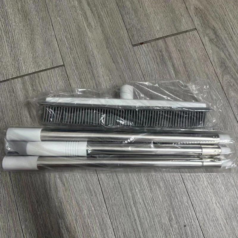 2-in-1 Pet Hair Removal Brush with Squeegee for Carpet Hardwood Tile
