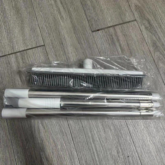 2-in-1 Pet Hair Removal Brush with Squeegee for Carpet Hardwood Tile
