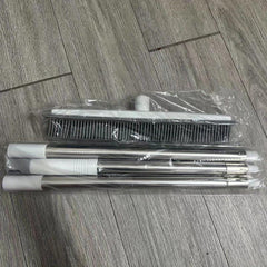 2-in-1 Pet Hair Removal Brush with Squeegee for Carpet Hardwood Tile