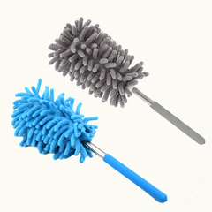 2pcs Adjustable Stretch Microfiber Duster Chenille Duster Car Office Cleaning