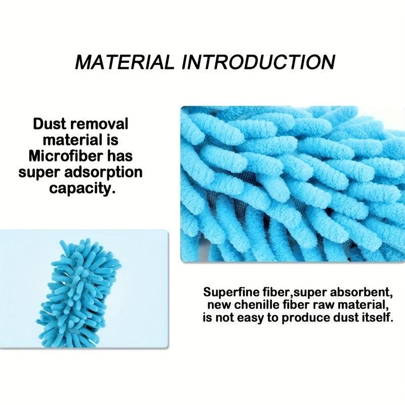 2pcs Adjustable Stretch Microfiber Duster Chenille Duster Car Office Cleaning