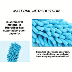 2pcs Adjustable Stretch Microfiber Duster Chenille Duster Car Office Cleaning