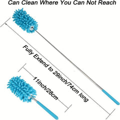 2pcs Adjustable Stretch Microfiber Duster Chenille Duster Car Office Cleaning