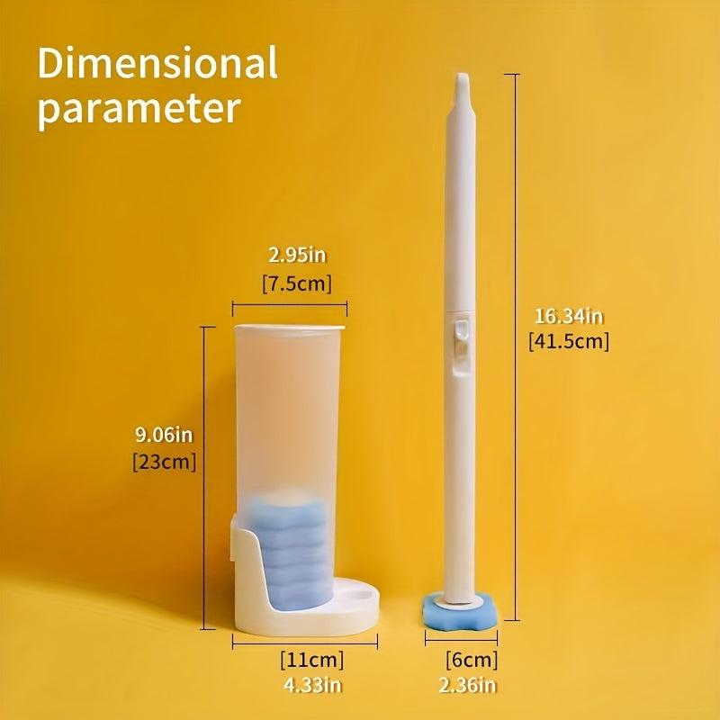 Disposable Toilet Bowl Brush With 8 Refills