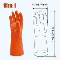 Durable Reusable Cleaning Gloves 2 Pairs Waterproof Latex Gloves