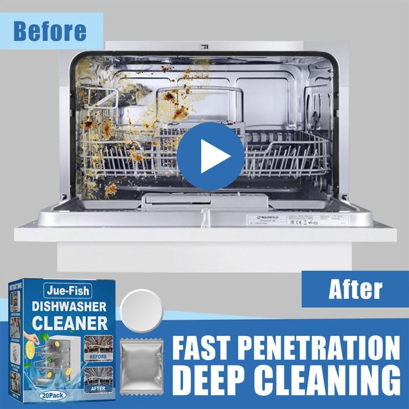 20pcs Dishwasher Cleaning Tablets Remove Stains and Dirt