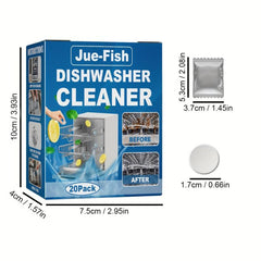 20pcs Dishwasher Cleaning Tablets Remove Stains and Dirt