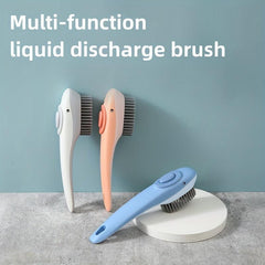 Little Whale Shape Cleaning Brush for Kitchen Bathroom with Liquid Release