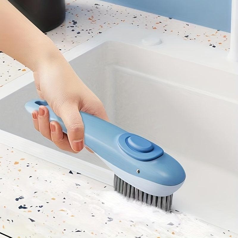 Little Whale Shape Cleaning Brush for Kitchen Bathroom with Liquid Release