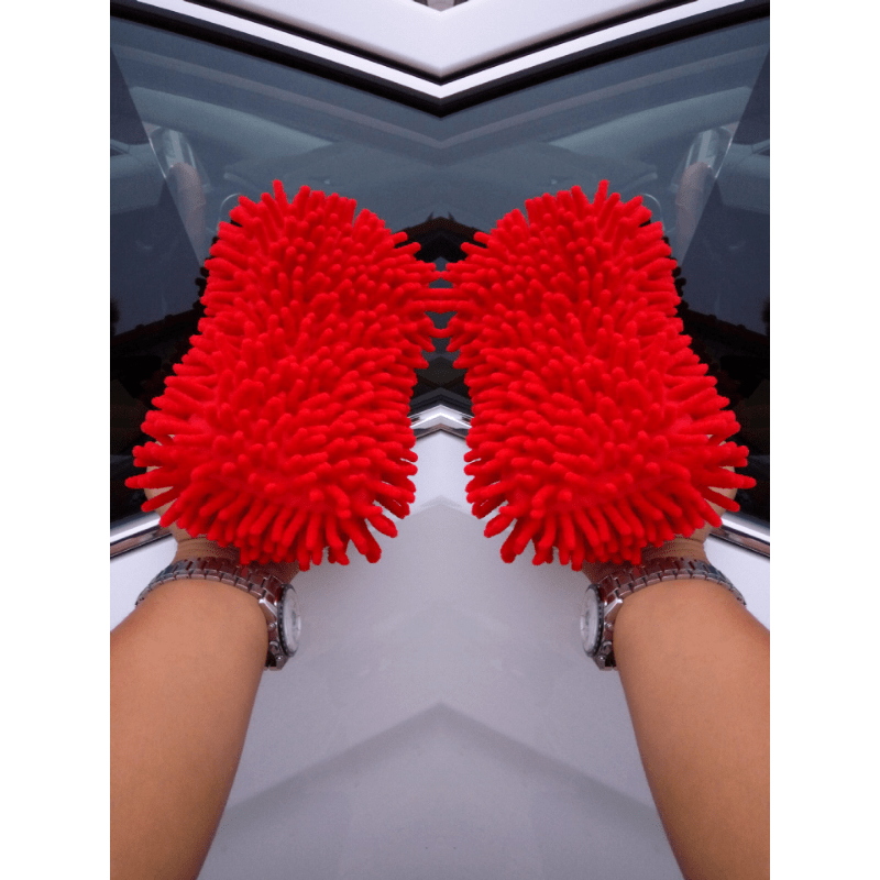 Car Hand Soft Towel Microfiber Chenille Washing Gloves Coral Fleece Gloves