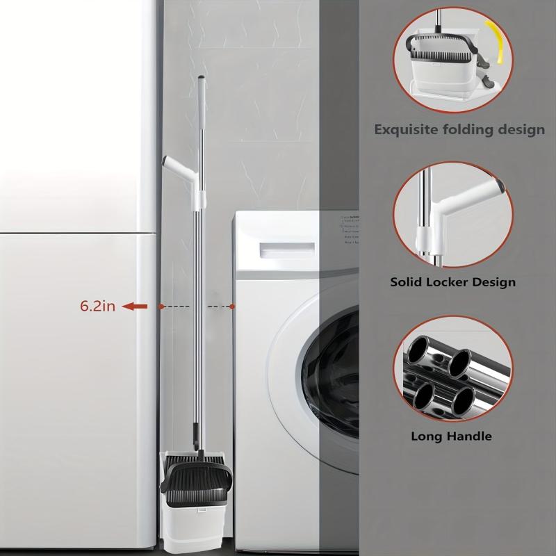 Family Cleaning 48in Broom And Dustpan Magic Scraper Set
