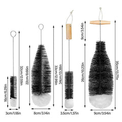 3pcs Bottle Brush With Beechwood Handle Glass Bottle Cleaning Brush Jars