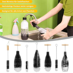 3pcs Bottle Brush With Beechwood Handle Glass Bottle Cleaning Brush Jars