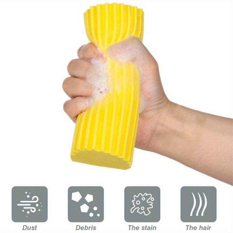 6pcs Non Scratch Cleaning Sponges Grey Damp Clean Duster Sponge