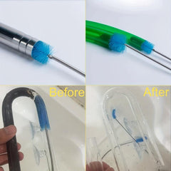 3pcs Set Drain Cleaning Brush Aquarium Filter Brush Stainless Steel Tube