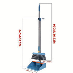 Soft Hair Broom & Dustpan Set Stainless Steel Pole