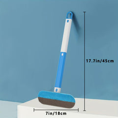 2pcs 3 In 1 Glass Tile Cleaning Brush With Handle Multifunctional Car Window Cle