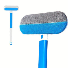 2pcs 3 In 1 Glass Tile Cleaning Brush With Handle Multifunctional Car Window Cle