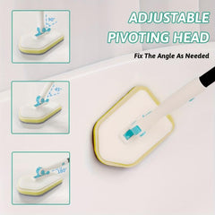 3 In 1 Shower Cleaning Brush Long Handle Bathroom Scrubbing Tile Adjustable