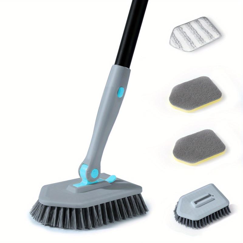 3 In 1 Shower Cleaning Brush Long Handle Bathroom Scrubbing Tile Adjustable