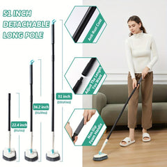 3 In 1 Shower Cleaning Brush Long Handle Bathroom Scrubbing Tile Adjustable