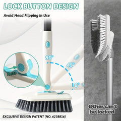 3 In 1 Shower Cleaning Brush Long Handle Bathroom Scrubbing Tile Adjustable