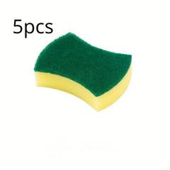 5pcs Double Sided Scouring Pad for Household Cleaning