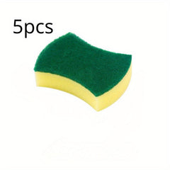 5pcs Double Sided Scouring Pad for Household Cleaning