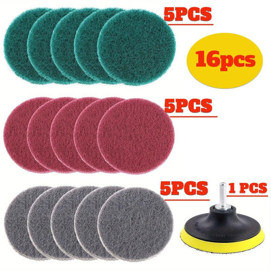 16pcs 4 Inch Drill Brush Tile Cleaning Kit for Bathroom Kitchen